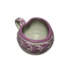Taza Chocolatera Mediana Forma Corazon Fondo Blanco Con Morado Mik Cenefa - Imagen 2